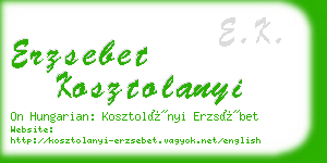 erzsebet kosztolanyi business card